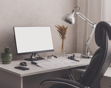 modern stylish home office workplace white black 2023 11 27 05 20 17 utc